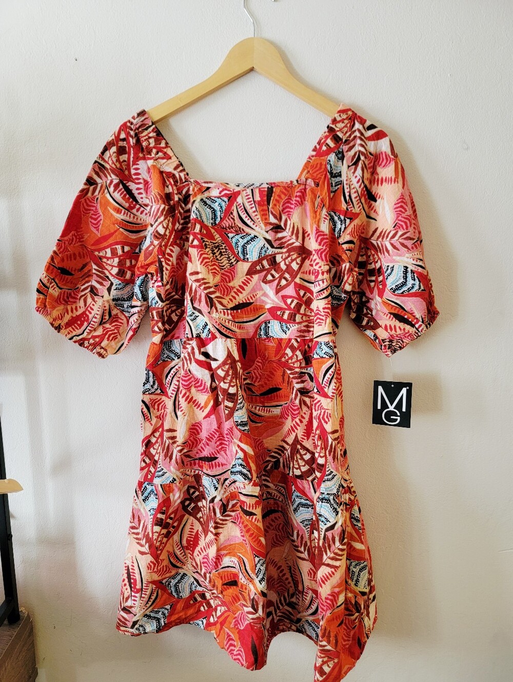 NWT Mlle Gabrielle bohemian Cotton mini dress M